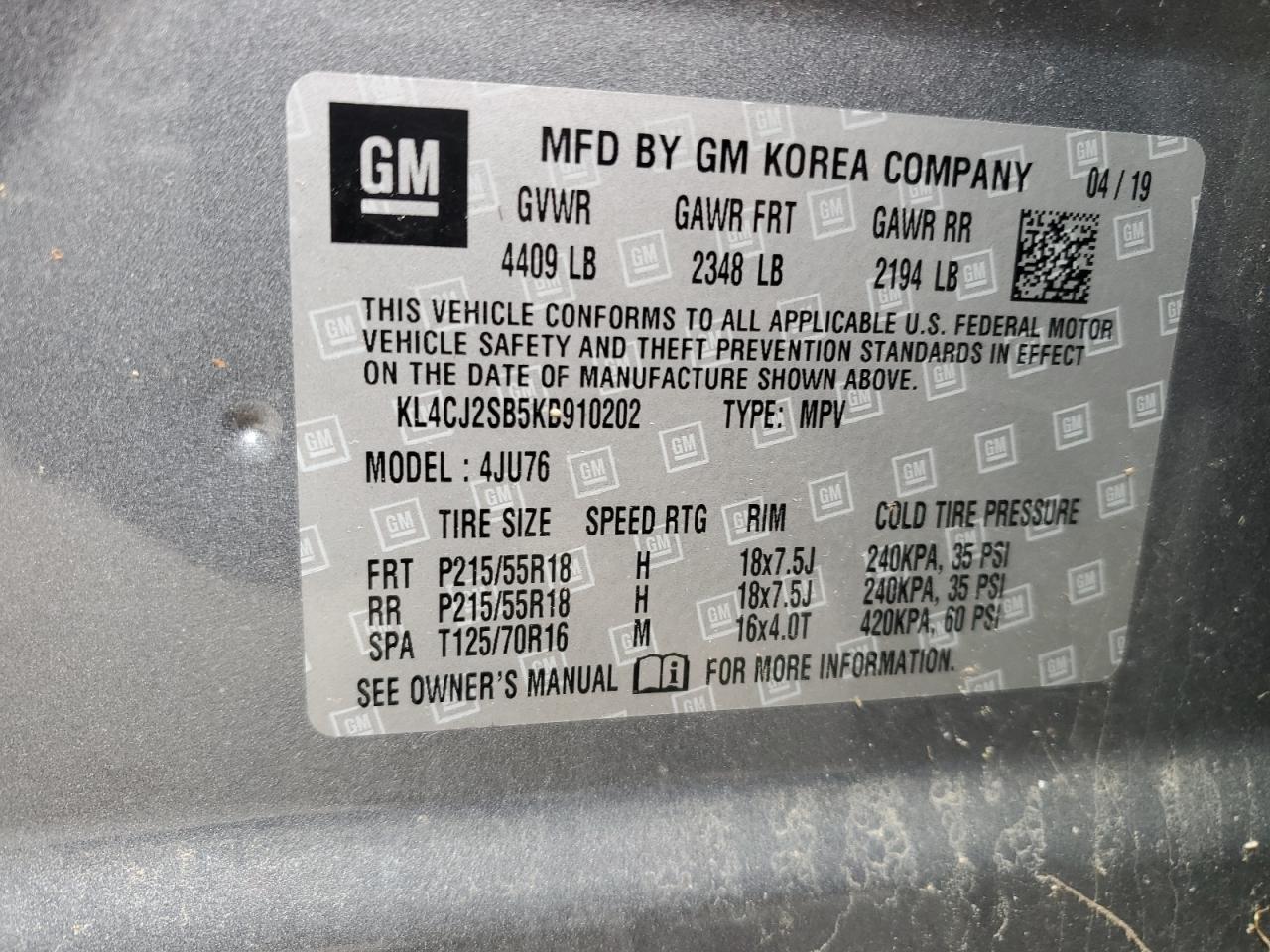 2019 BUICK ENCORE