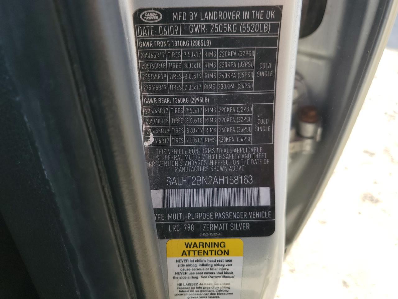 2010 LAND ROVER LR2