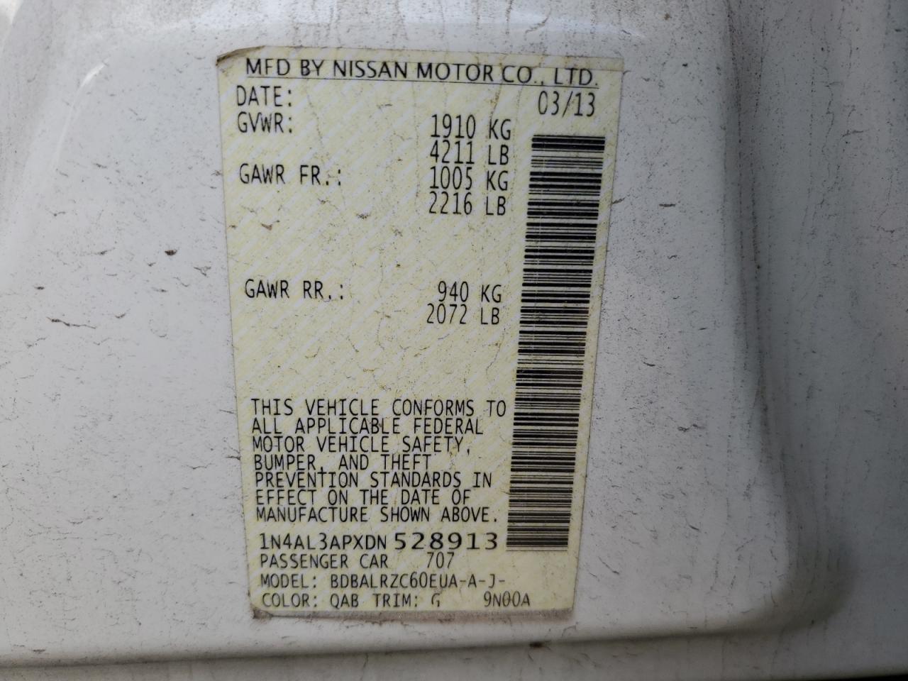 2013 NISSAN ALTIMA
