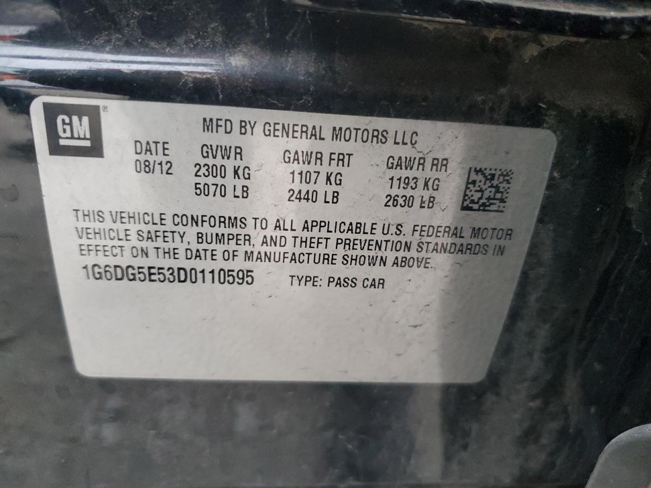 2013 CADILLAC CTS
