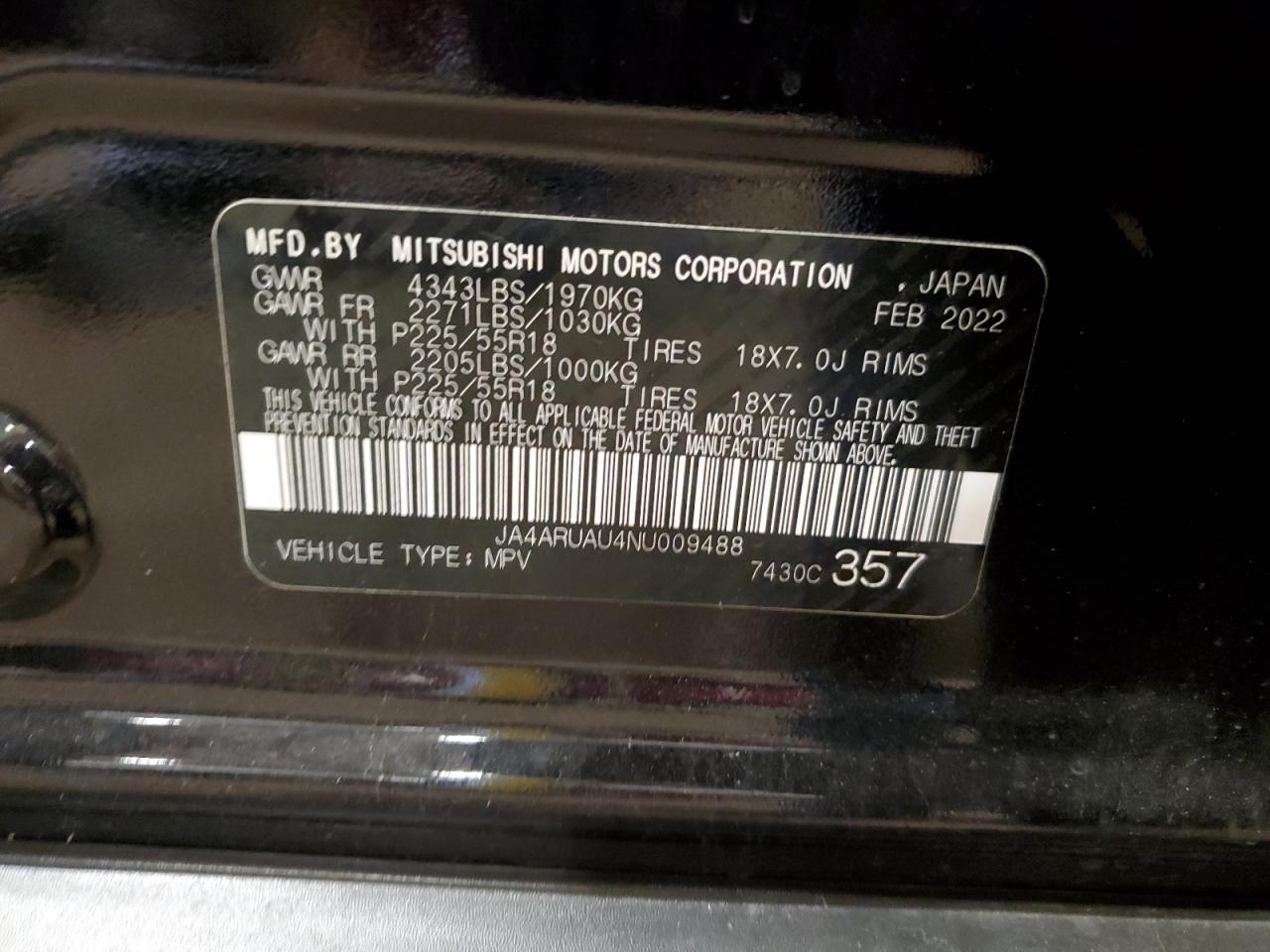 2022 MITSUBISHI outlander