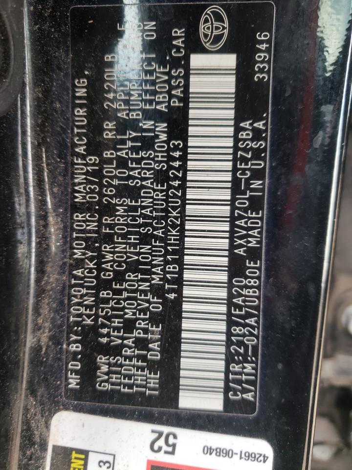 2019 TOYOTA CAMRY