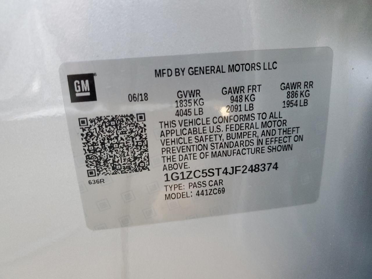 2018 CHEVROLET MALIBU