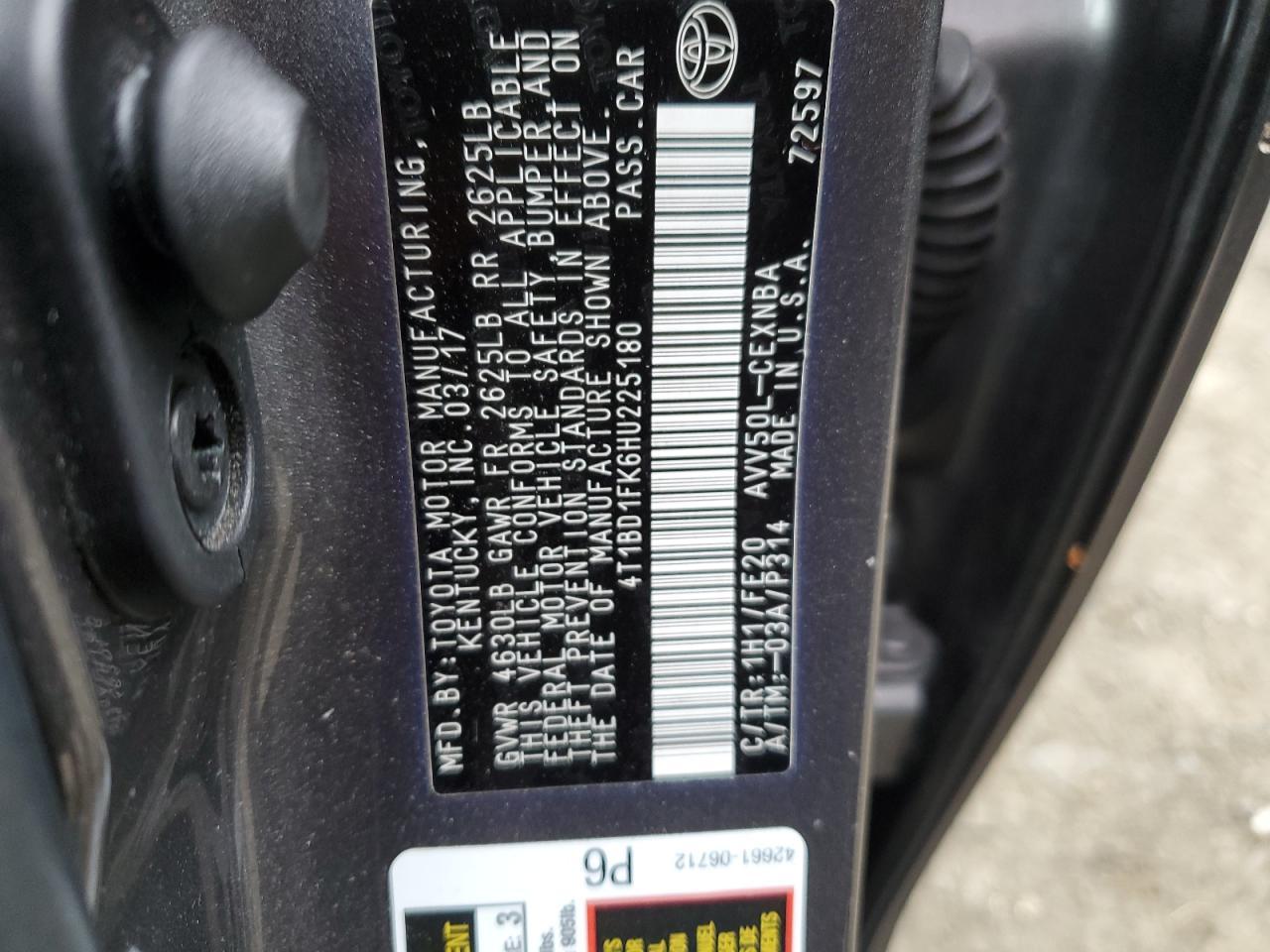 2017 TOYOTA CAMRY