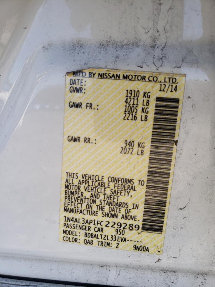 2015 NISSAN ALTIMA