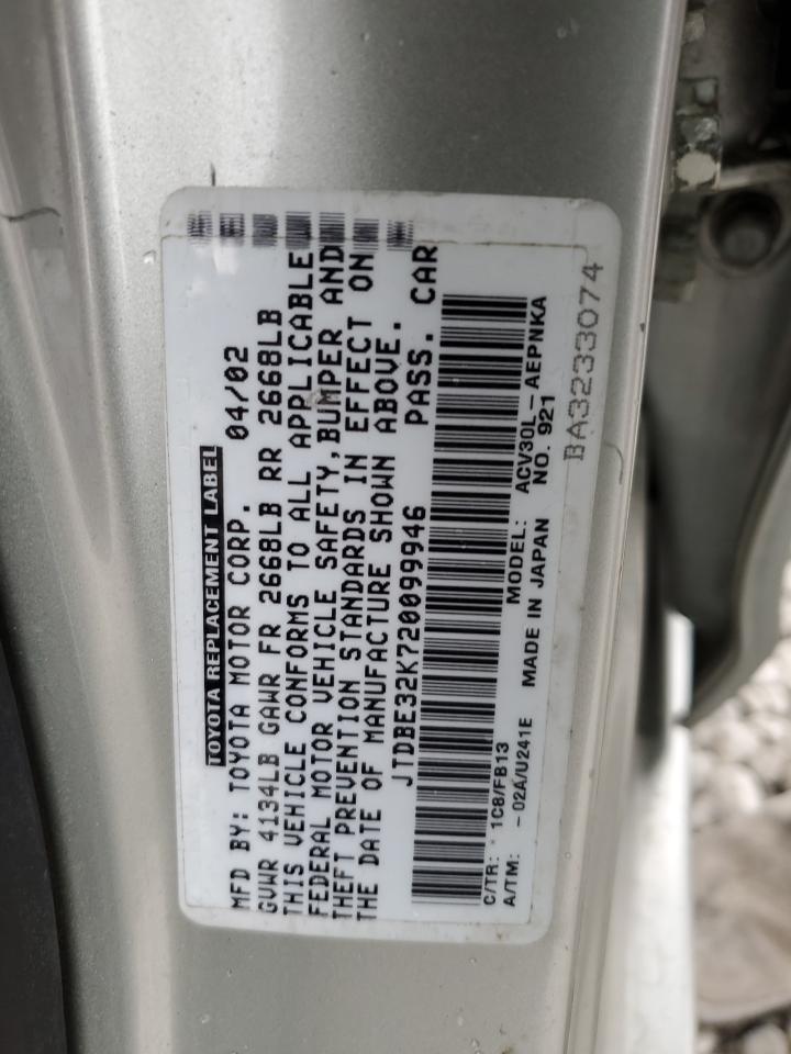 2002 TOYOTA CAMRY