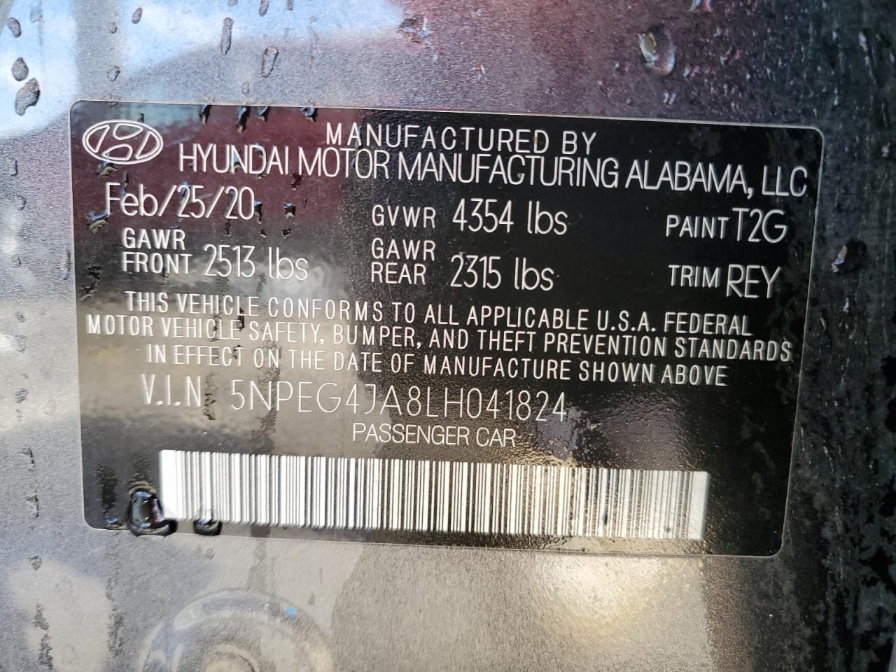 2020 HYUNDAI SONATA
