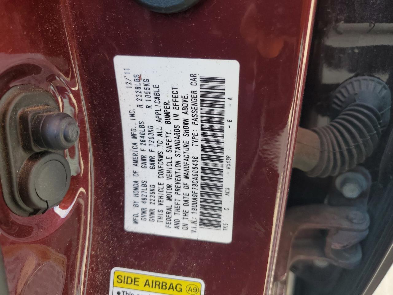 2012 ACURA TL