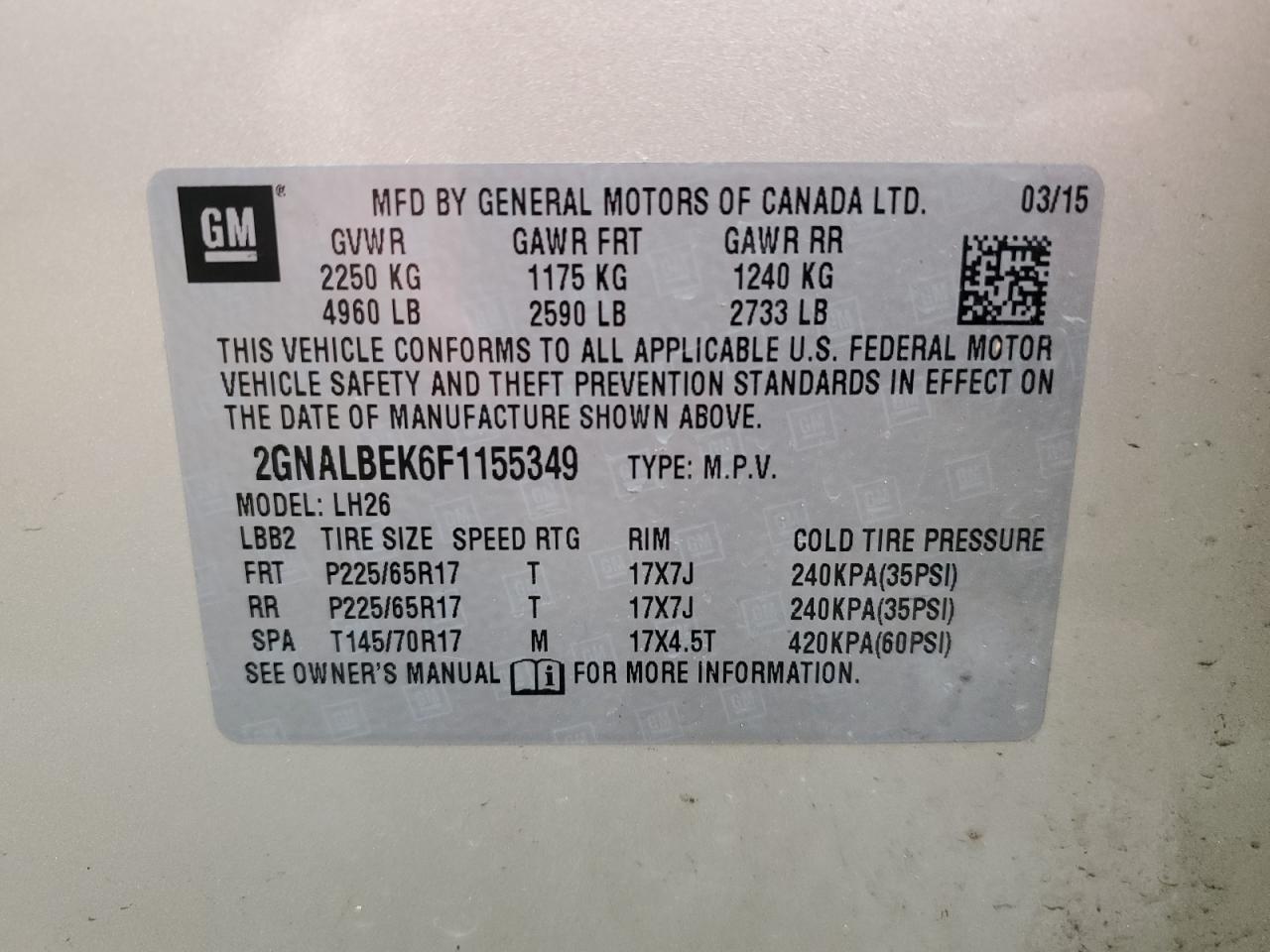 2015 CHEVROLET EQUINOX