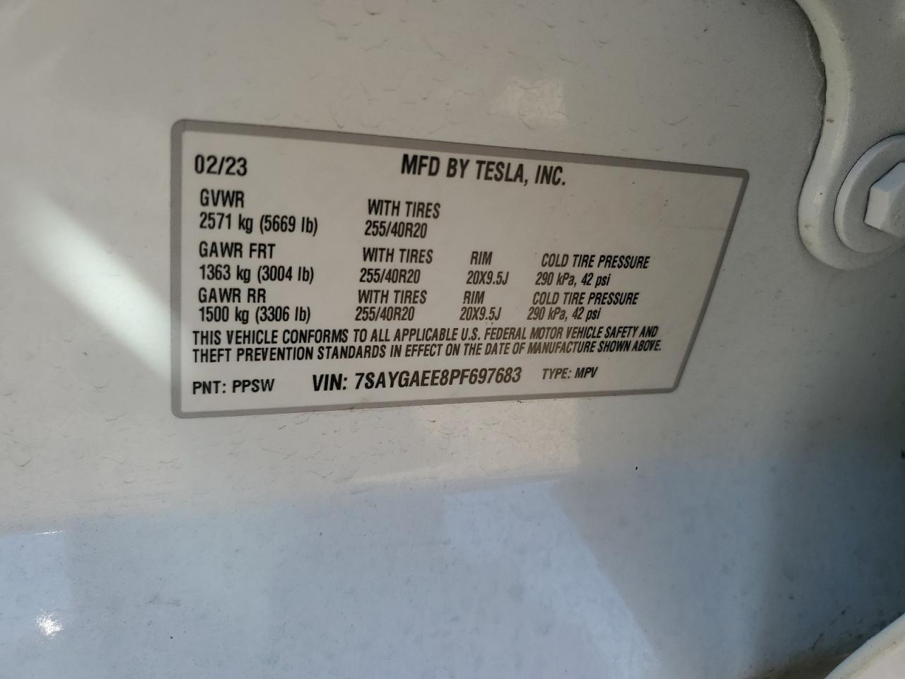 2023 TESLA MODEL Y