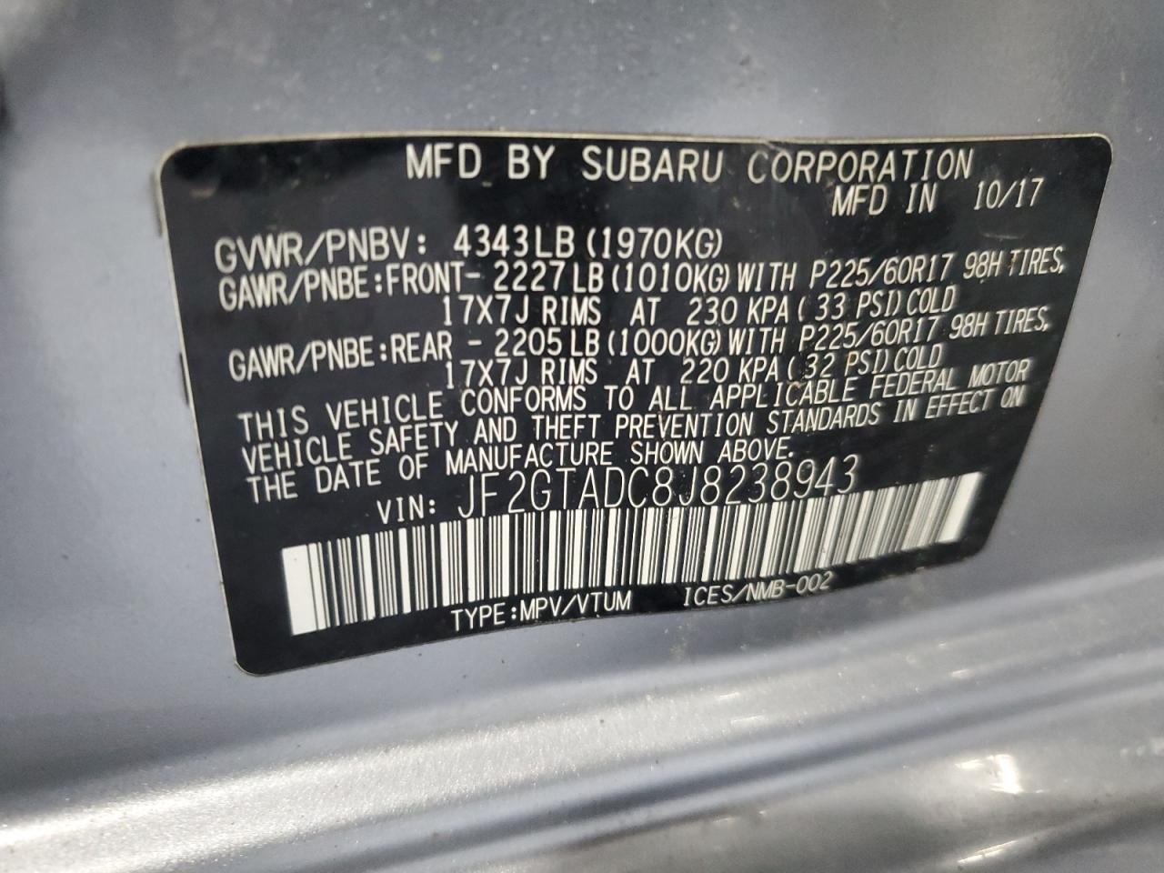 2018 SUBARU Crosstrek