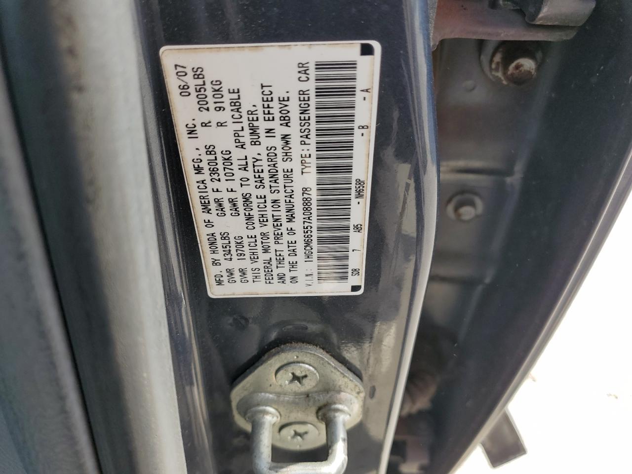2007 HONDA ACCORD