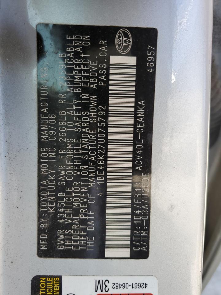 2007 TOYOTA CAMRY
