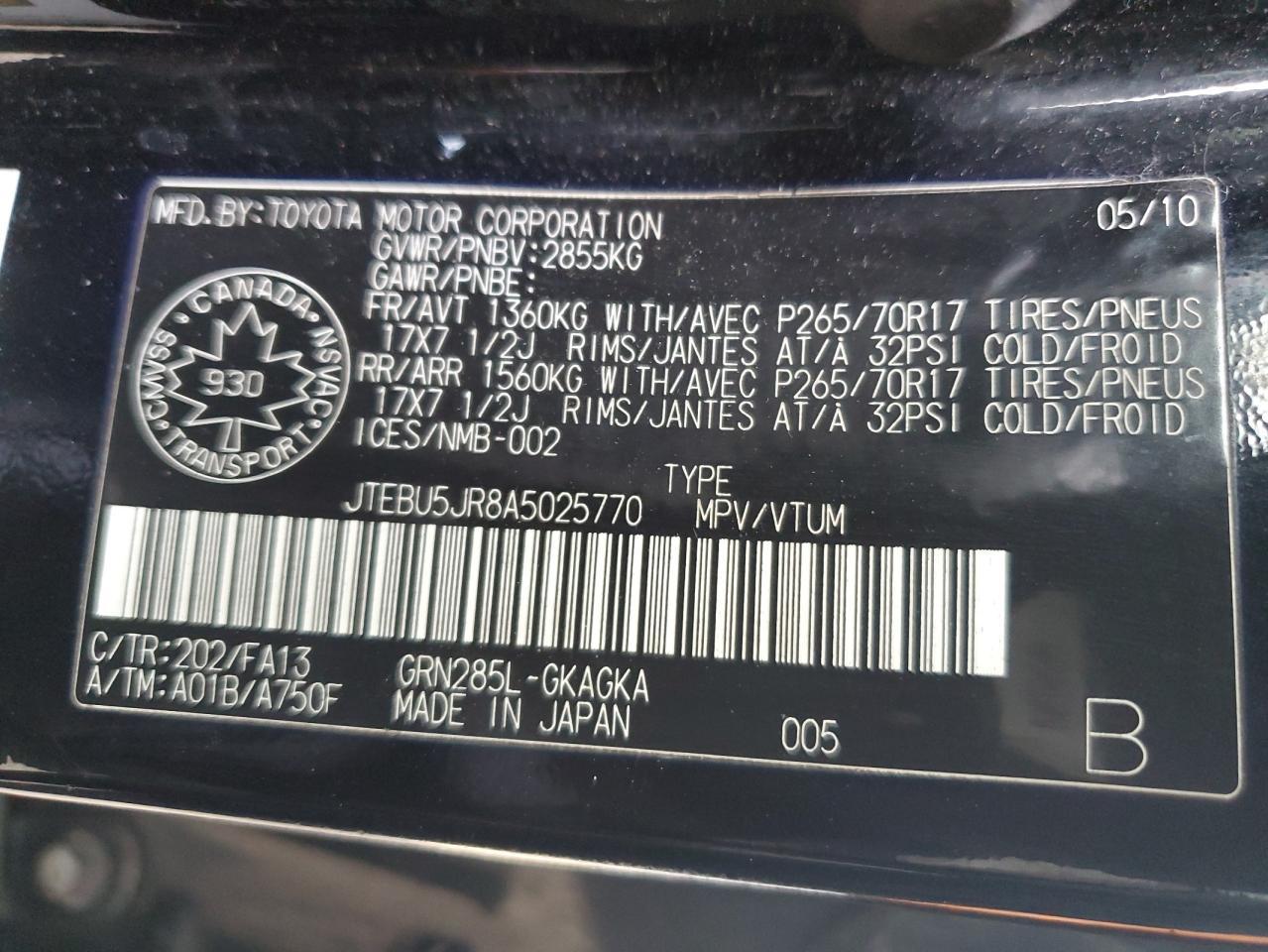 2010 TOYOTA 4Runner