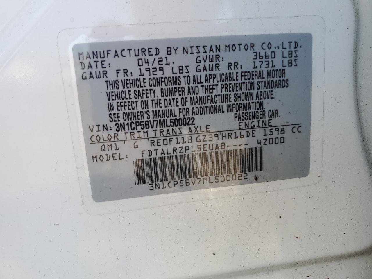 2021 NISSAN KICKS