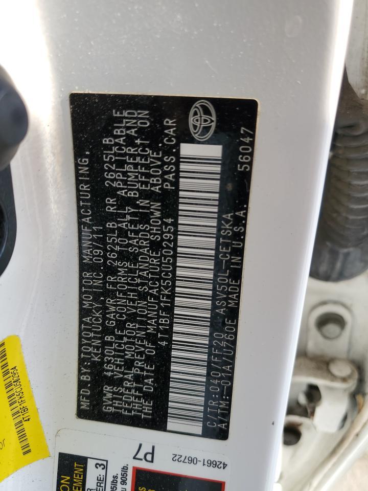 2012 TOYOTA CAMRY