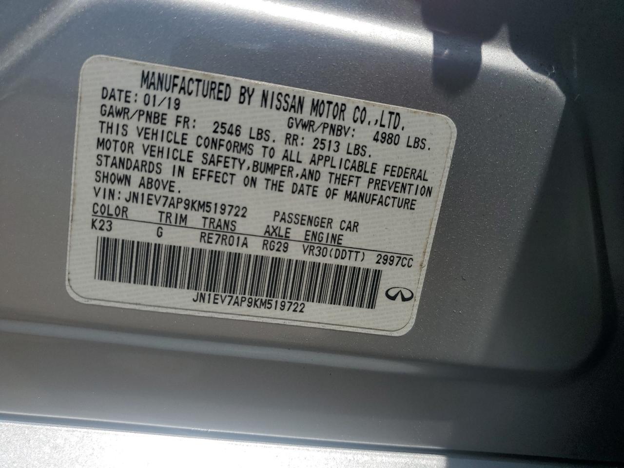 2019 INFINITI Q50