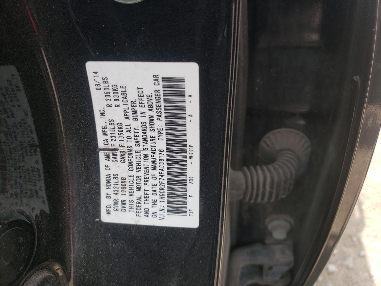 2015 HONDA ACCORD