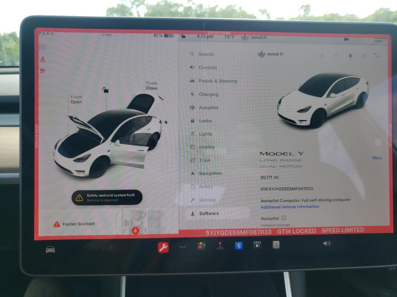 2021 TESLA MODEL Y