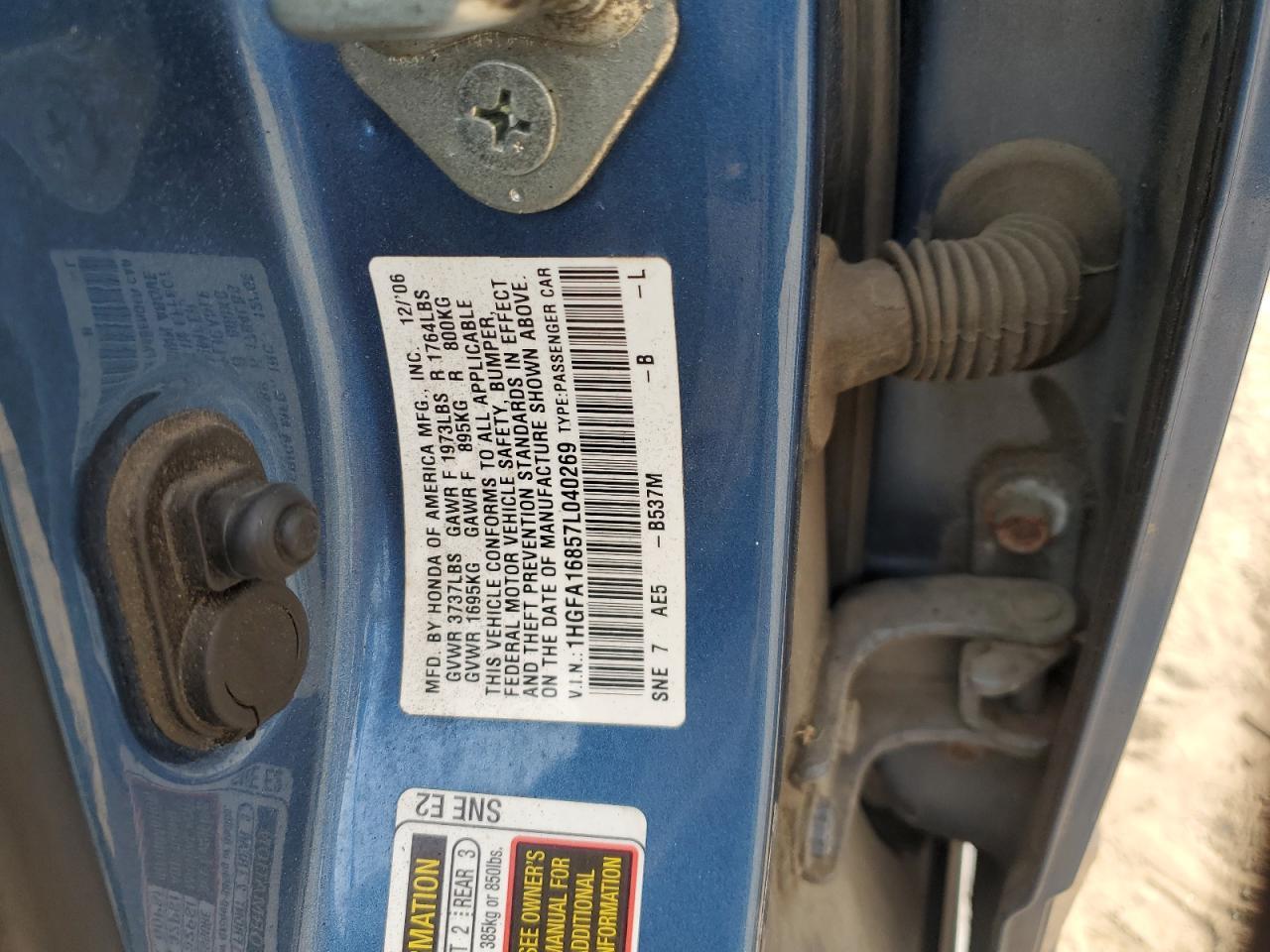 2007 HONDA CIVIC