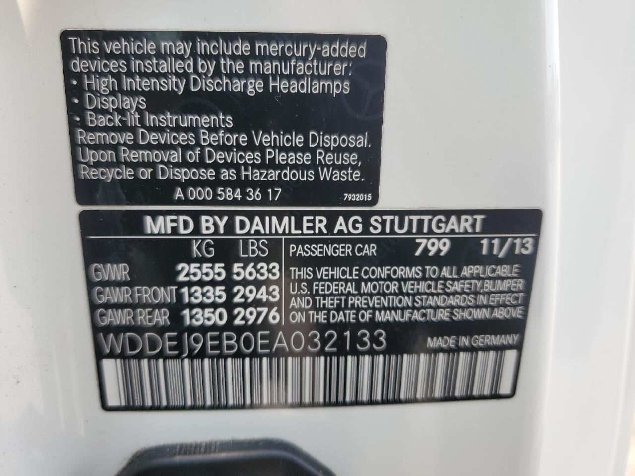 2014 MERCEDES-BENZ CL-Class