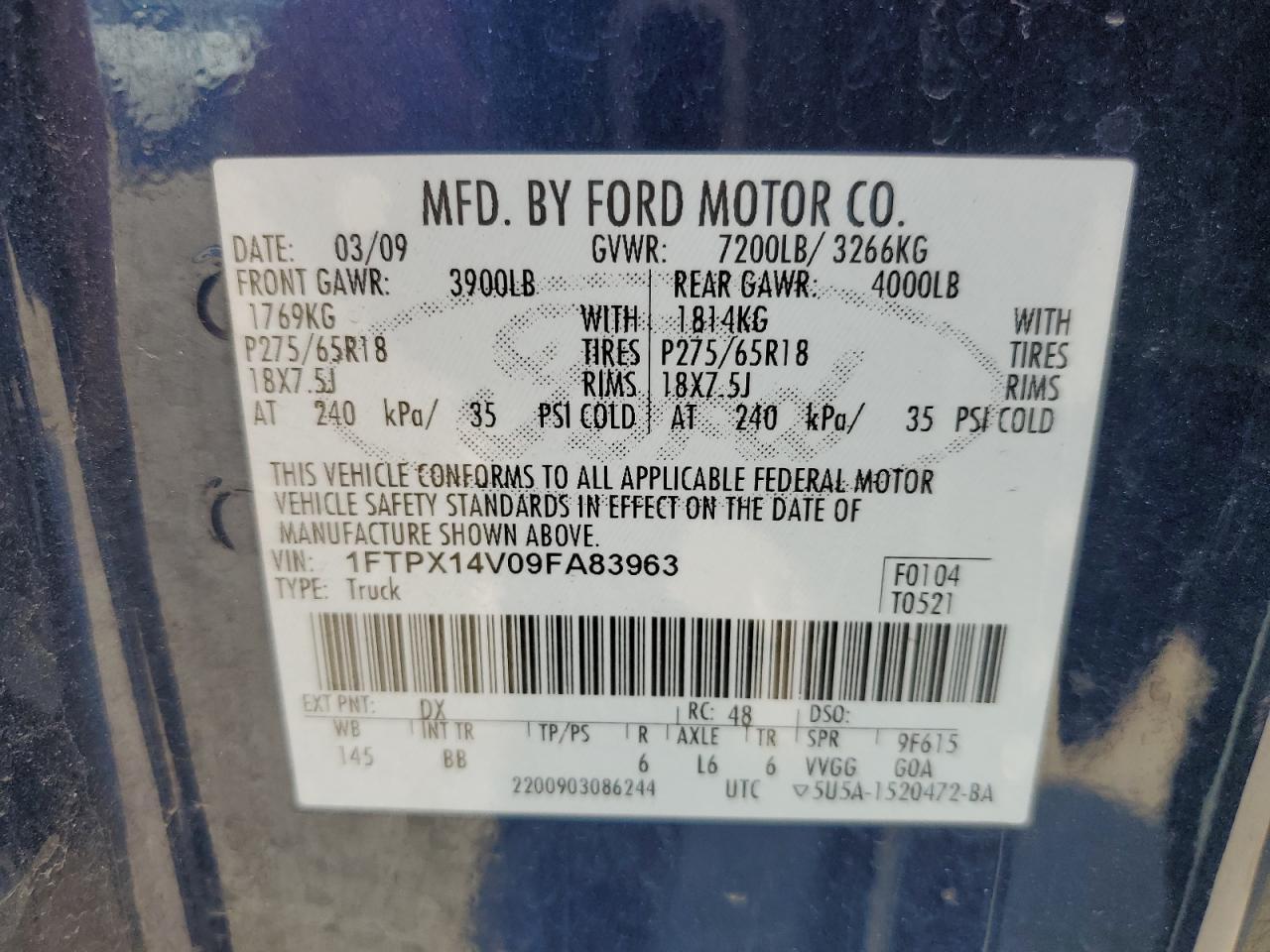 2009 FORD F-150