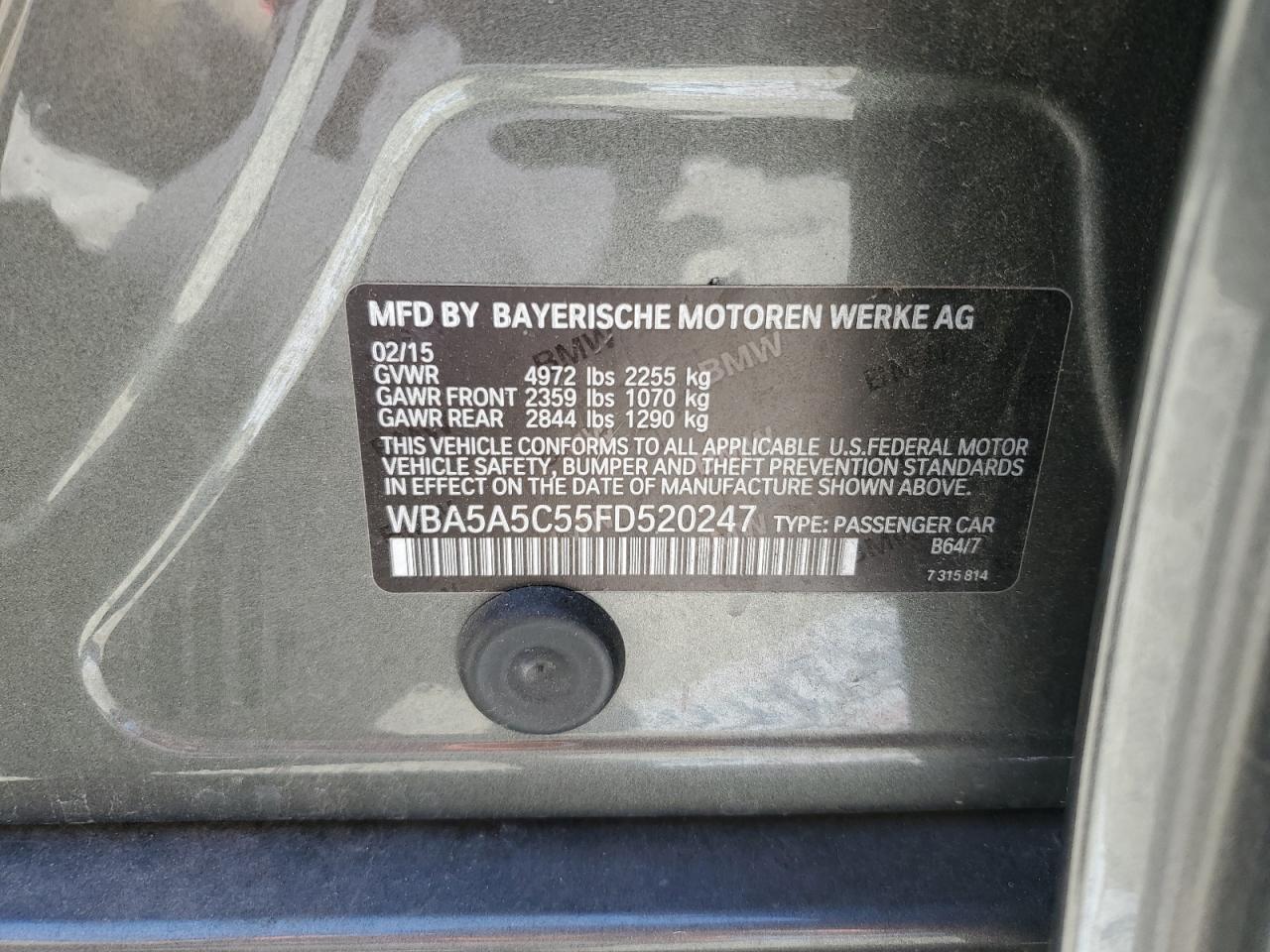 2015 BMW 5 series