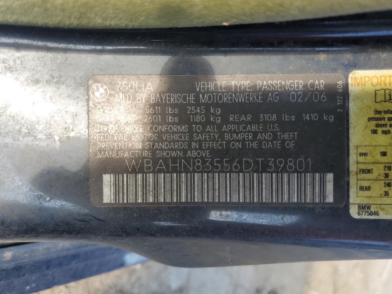 2006 BMW 7 series