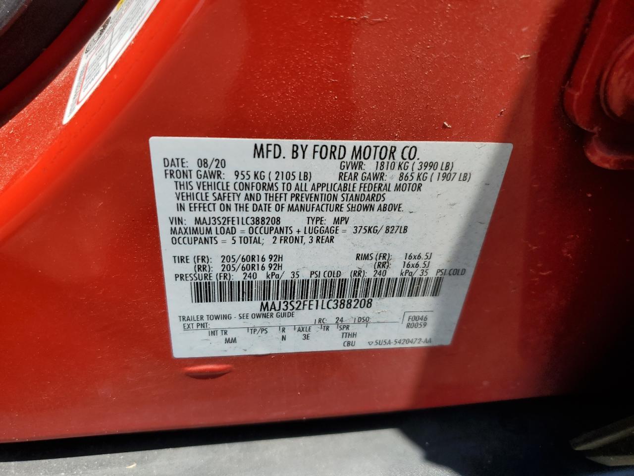 2020 FORD EcoSport