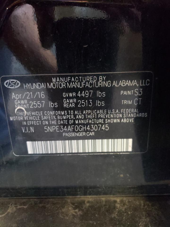 2016 HYUNDAI SONATA