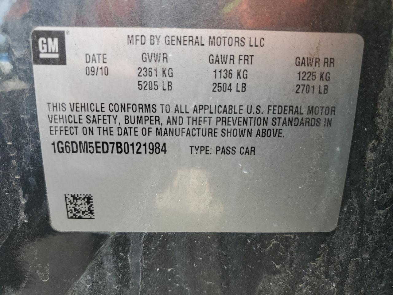 2011 CADILLAC CTS