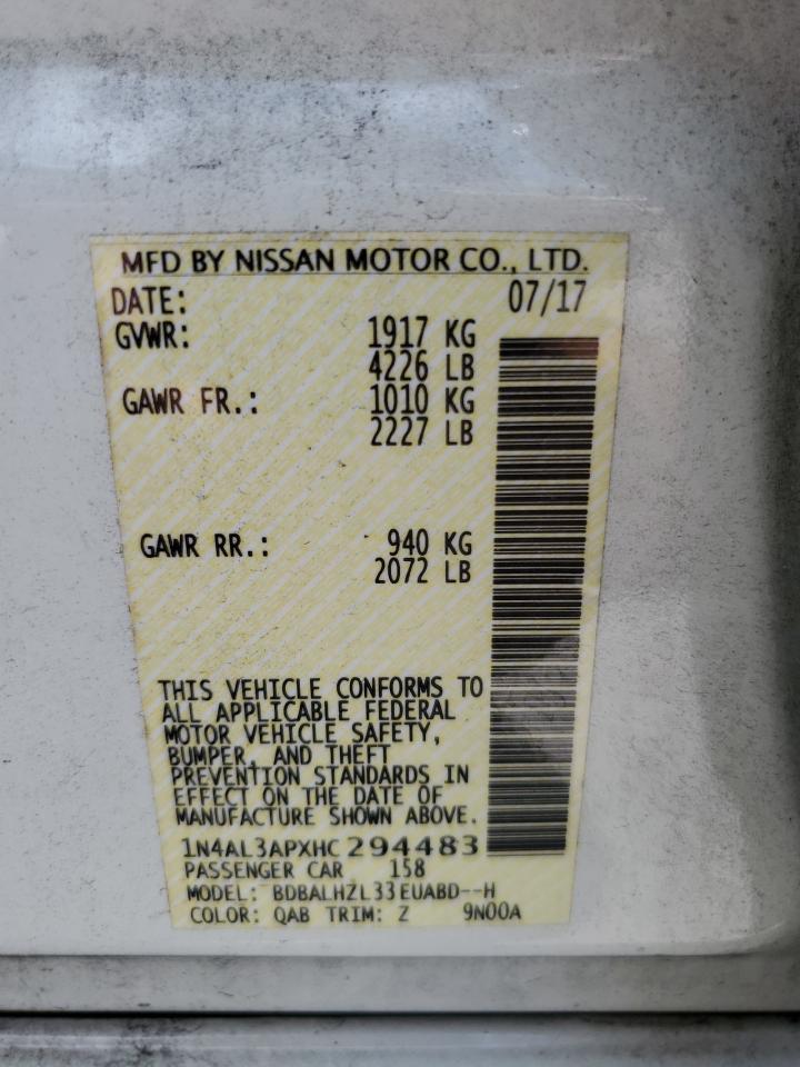 2017 NISSAN ALTIMA