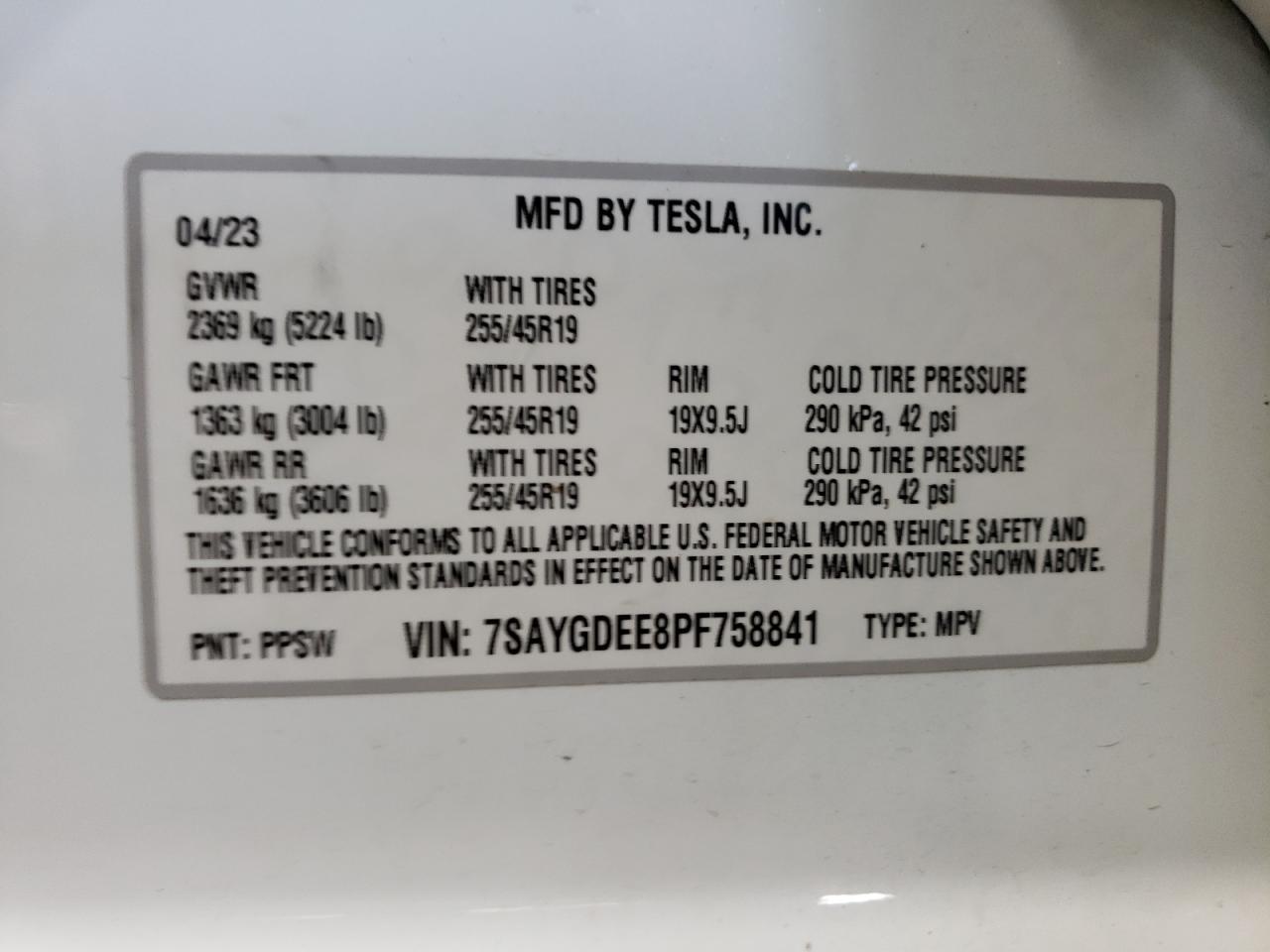 2023 TESLA MODEL Y