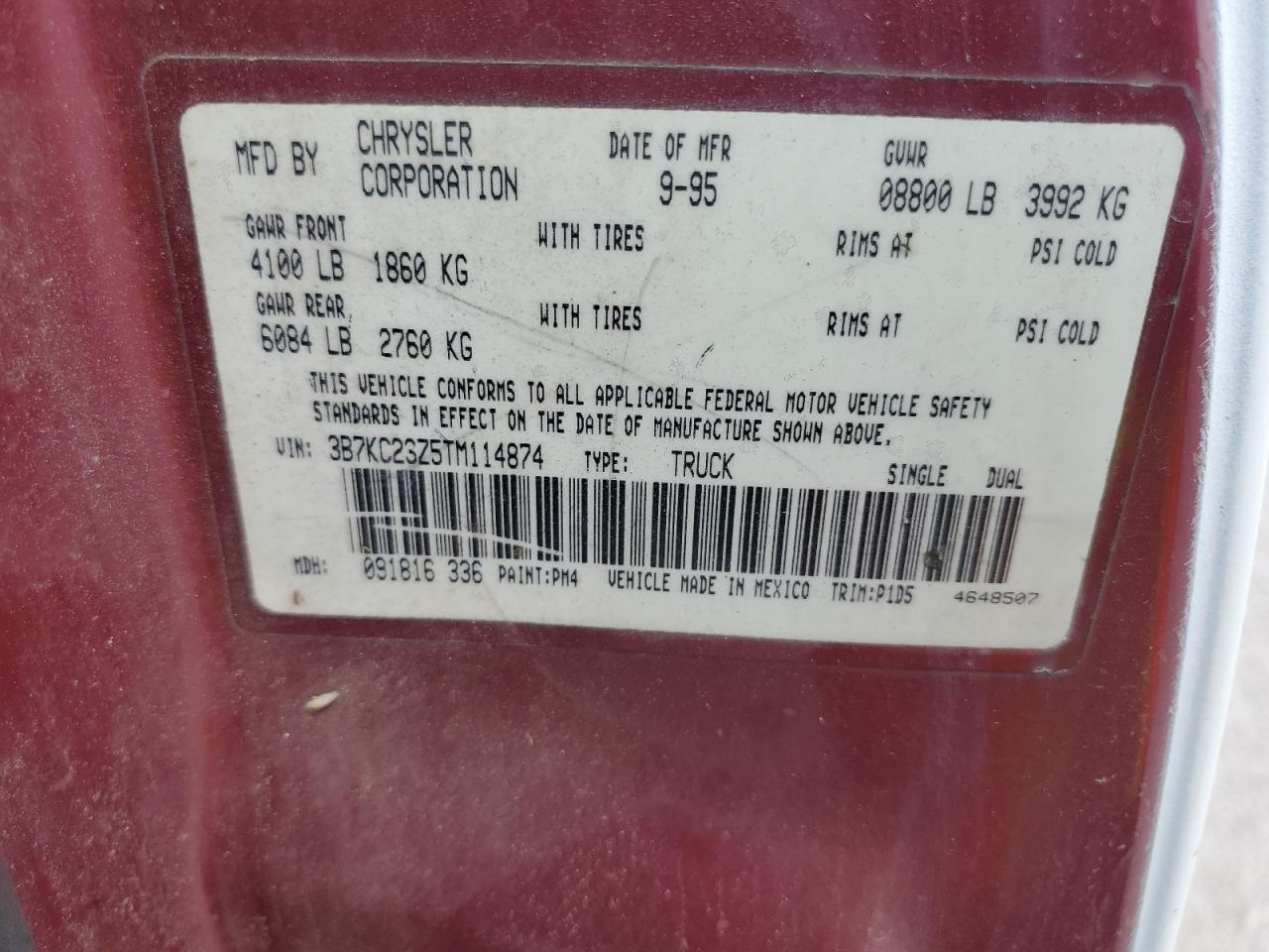 1996 DODGE Ram 2500