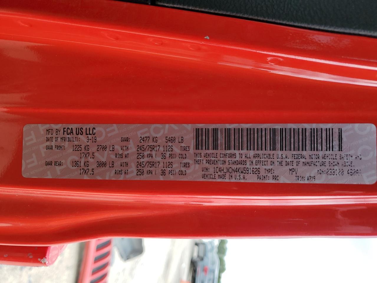 2019 JEEP WRANGLER