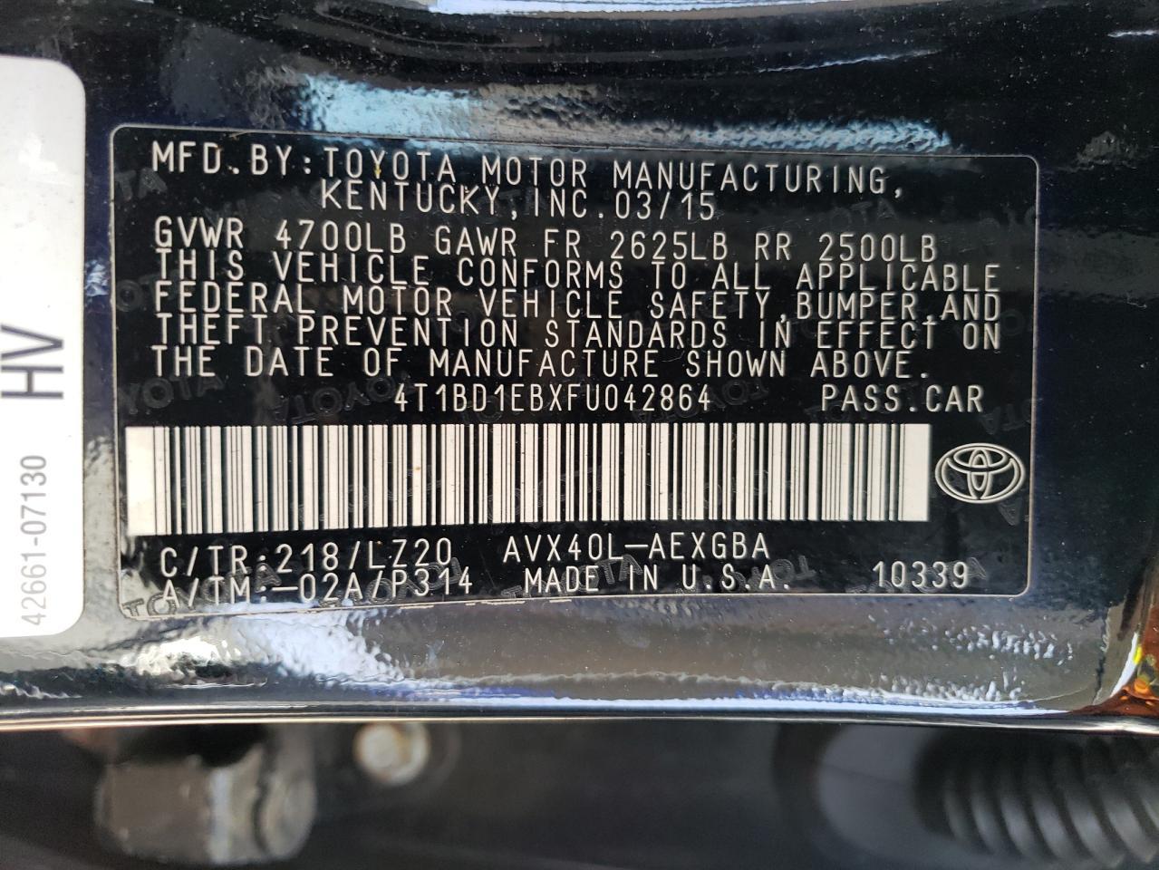 2015 TOYOTA Avalon