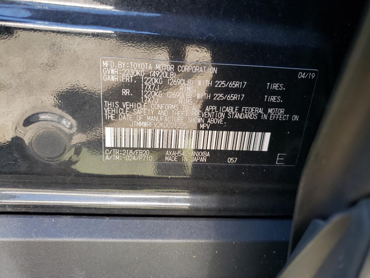 2019 TOYOTA RAV4