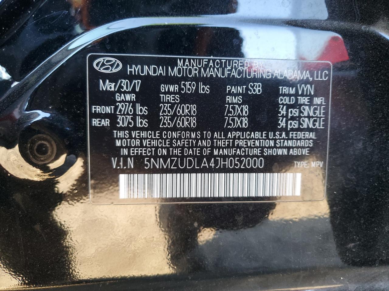 2018 HYUNDAI SANTA FE