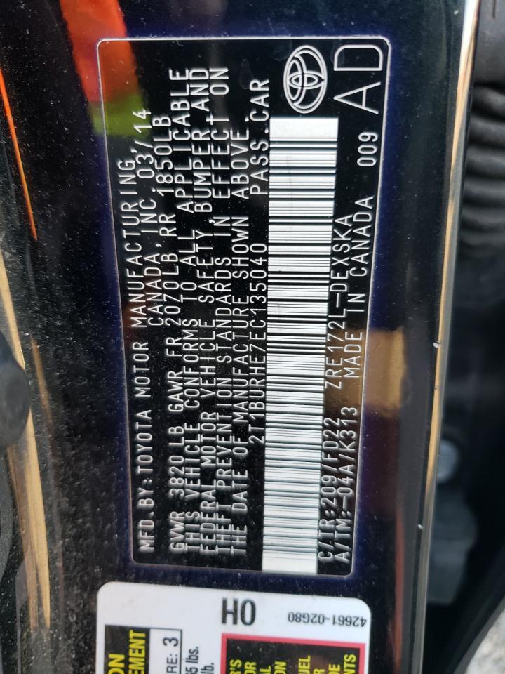 2014 TOYOTA COROLLA