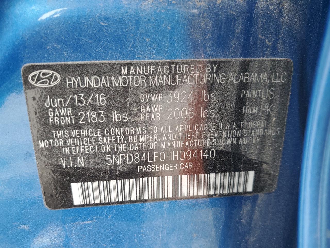 2017 HYUNDAI ELANTRA