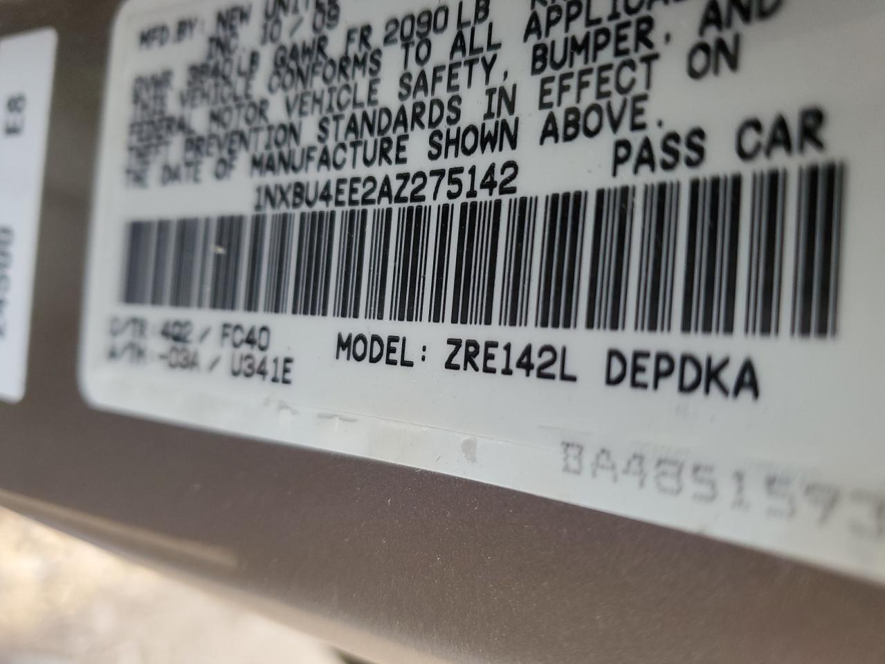 2010 TOYOTA COROLLA
