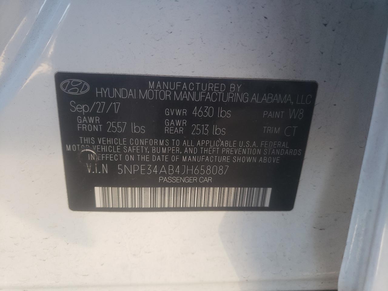 2018 HYUNDAI SONATA
