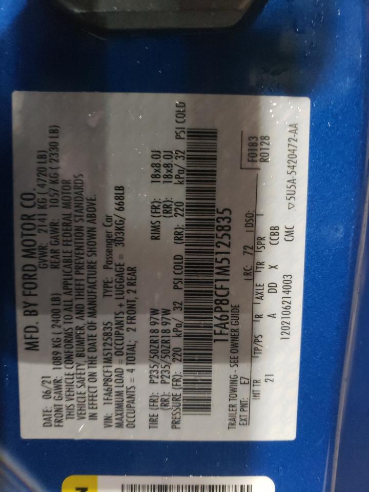 2021 FORD MUSTANG