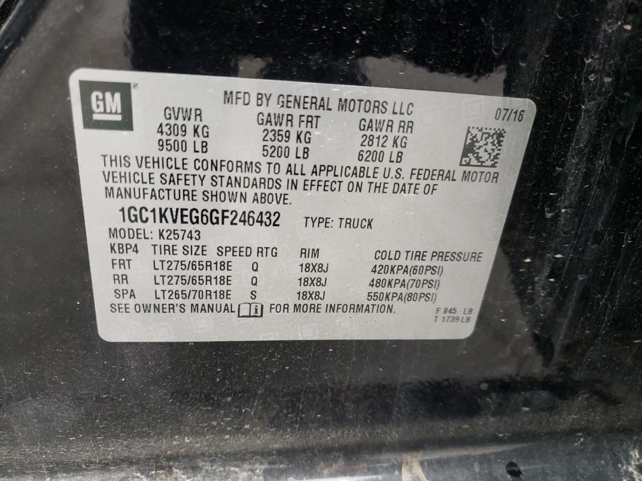 2016 CHEVROLET Silverado