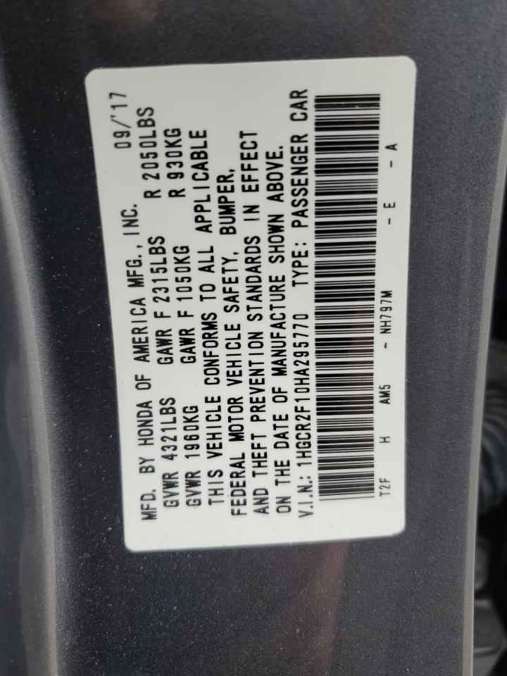 2017 HONDA ACCORD