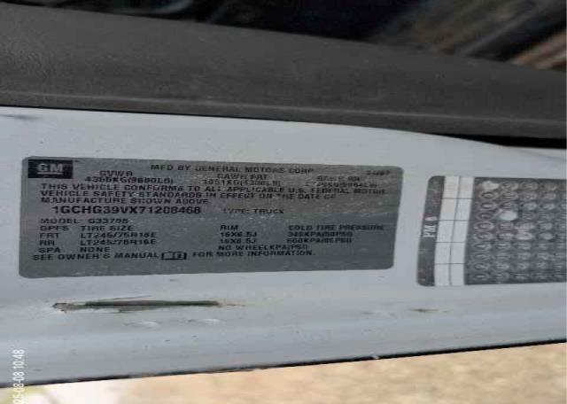 2007 CHEVROLET EXPRESS 3500 CARGO VAN EXT