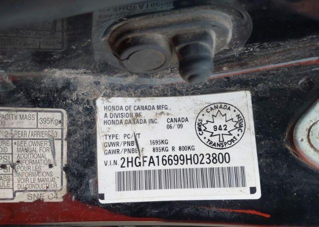 2009 HONDA CIVIC LX