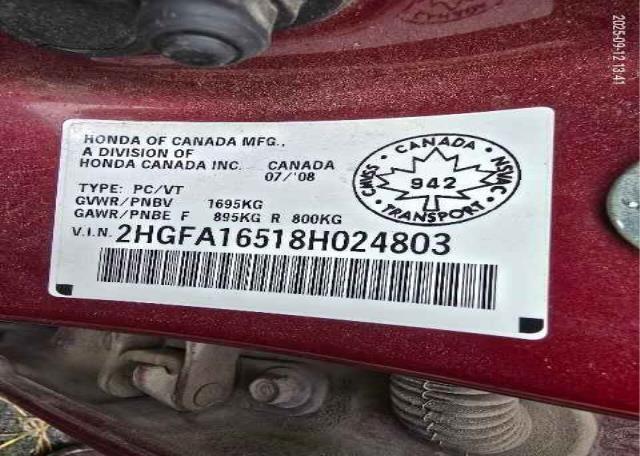 2008 HONDA CIVIC LX
