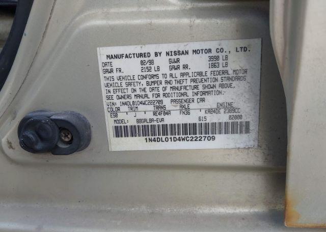1998 NISSAN ALTIMA GXE