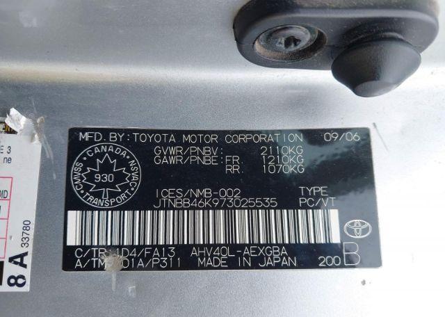 2007 TOYOTA CAMRY HYBRID
